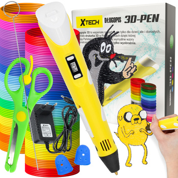 DŁUGOPIS 3D PEN 2 DRUKARKA 3D GEN 2023 ZESTAW + 200M WKŁAD ŻÓŁTY