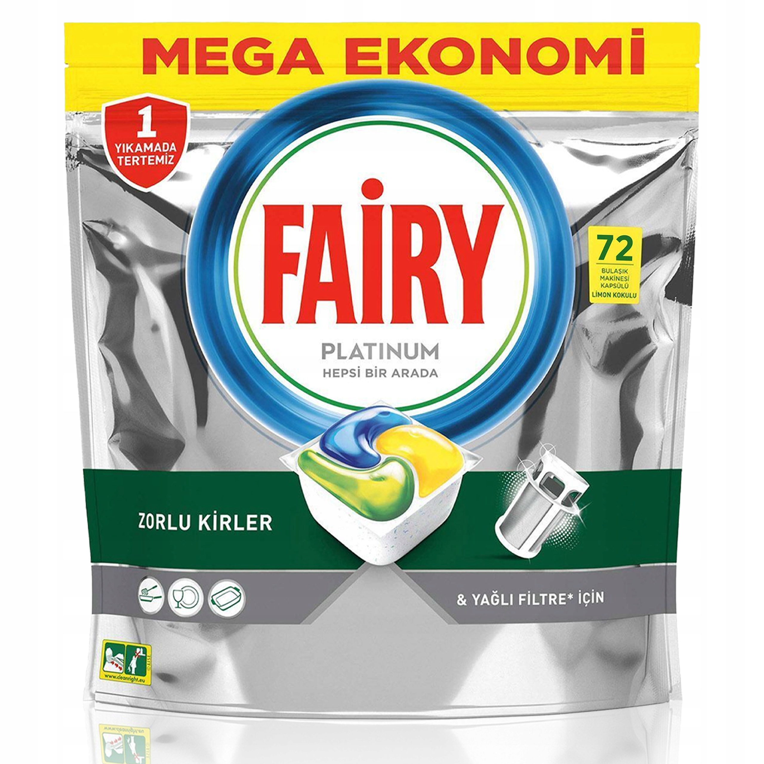 Kapsułki do Zmywarki Fairy Platinum All in One 72 Sztuki