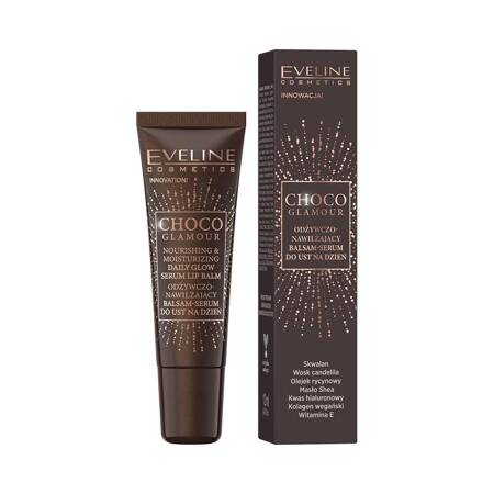 Eveline Cosmetics Choco Glamour Odżywczo-nawilżający balsam-serum do ust na dzień, 12 ml